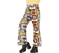 FIESTAS GUIRCA | 70's Trousers (38-40) - Retro Disco Style Accessory for 70's Parties and Themed Celebrations - Ideal for Carnival and Halloween - Adult Male - Multicoloured