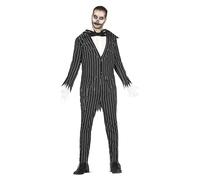 FIESTAS GUIRCA 79488 Adult Costume, Striped, Black, White, 46-48