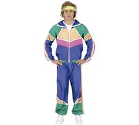 FIESTAS GUIRCA 80s Gymnast Tracksuit Fancy Dress Costume Adult Man Size Medium