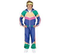 FIESTAS GUIRCA 80s Gymnast Tracksuit Fancy Dress Costume Adult Man Size Medium