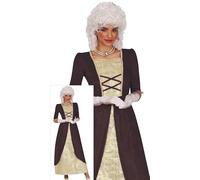 FIESTAS GUIRCA Noble Countess Fancy Dress Women - Gold & Brown Marquise Dress - Baroque Rococo Princess Queen Fancy Dress Costumes for Women Size M