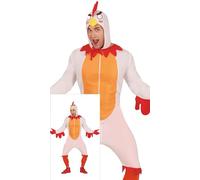 FIESTAS GUIRCA Chicken Mens Fancy Dress Costume - Rooster Funny Mens Costume - Hen Bachelor Party Stag Do Fancy Dress Men Size L