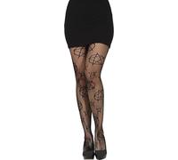 FIESTAS GUIRCA | Adult Devil Tights (One Size) - Stockings for Demon and Halloween Costume - Fancy Dress Accessory for Women - Ideal for Parties and Celebrations - Black