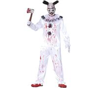 FIESTAS GUIRCA Adult Killer Clown Fancy Dress Men Costume Halloween Size Large