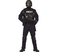Fiestas Guirca Adult Policeman SWAT Gents Fancy Dress Costume Size Large