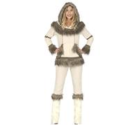 FIESTAS GUIRCA Adult Women's White Eskimo Costume Size 8-10