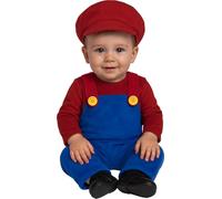 FIESTAS GUIRCA Adventurous Train Driver Baby Fancy Dress Costume - Cute Red & Blue Onesie with Hat - Boys Fancy Dress Costume Age 18-24 Months