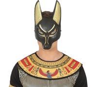 FIESTAS GUIRCA | Anubis Mask PVC - Egyptian Fancy Dress Accessory - Ideal for Fancy Dress Parties, Halloween and Carnival - Inspired by Egyptian Mythology - Unisex Adults - Black and Gold