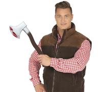 FIESTAS GUIRCA | Bloody Toy Axe (49 cm) - Weapon for Viking and Medieval Fancy Dress Costumes for Halloween, Carnival and Fancy Dress Parties - Ideal for Children and Adults - Multicoloured