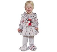 Fiestas Guirca Baby Bad Clown Costume Set2-3 Years Grey/Red FG211