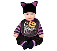 FIESTAS GUIRCA | Baby Bat Fancy Dress Costume - Bib, Hat and All-in-One - Animal Costumes for Halloween, Carnival and Fancy Dress Parties - Ideal for Babies and Toddlers