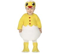 FIESTAS GUIRCA Baby Chick Fancy Dress Costume with Newborn Shell for Baby (1 Year)