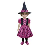 Fiestas Guirca Baby Star Witch Costume Set2-3 Years Pink/Black FG319