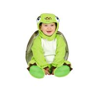 FIESTAS GUIRCA | Baby Tortoise Fancy Dress Costume (12-18 Months) - Shell, Hood, Jumpsuit and Feet - Animal Costumes for Halloween, Carnival and Fancy Dress Parties - Ideal for Unisex Babies - Green