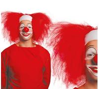 Fiestas Guirca Bald head with hair red bad clown