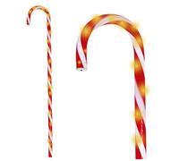FIESTAS GUIRCA | Bastone di Zucchero con Luce (70 cm) - Accessorio Natalizio per Decorazioni di Feste e Celebrazioni di Natale e Capodanno - Ideale per Tutti - Rosso e Bianco