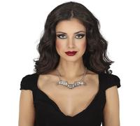 FIESTAS GUIRCA | Bat Necklace (12 cm) - Jewellery for Vampire and Halloween Costume - Ideal Accessory for Fancy Dress Parties and Celebrations - Adult Women - Silver