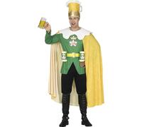 FIESTAS GUIRCA Beer King Mens Fancy Dress Costume - Funny Superhero Mens Outfit - Bachelor Party Stag Do Fancy Dress Men Size M 38-40