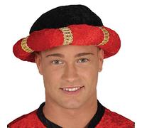 FIESTAS GUIRCA Black and red turban king magio for Indian marajà disguise