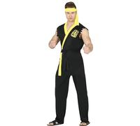 FIESTAS GUIRCA Black Cobra Kai costume for adults