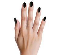 FIESTAS GUIRCA | Black False Nails for Fancy Dress (of 12 Nails) - Makeup Accessory for Halloween, Carnival, Witch and Vampire Fancy Dress Parties - Suitable for All Users - Black