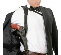 FIESTAS GUIRCA | Black Holster (One Size) - Police and 1920s Costume Accessory - Ideal for Fancy Dress Parties, Carnival and Halloween - Unisex Adult - Black