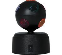 FIESTAS GUIRCA | Black LED Disco Ball (3.5x3.5x4.7 in) - Party Decoration for Celebrations and Events - Ideal for Dance Parties, Birthdays and New Year's Eve - Battery Operated Light Effect - Black