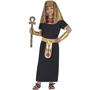 FIESTAS GUIRCA Black Pharaoh Boys Fancy Dress Costume - Egyptian King Tunic with Golden Headpiece - Kids Fancy Dress Costumes Boys 7-9 years
