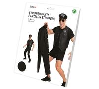 FIESTAS GUIRCA | Black Stripper Trousers (38-40/M) - Fancy Dress Accessory for Stag Do and Adult Parties - Ideal for Men - Fabric for Shows and Celebrations - Black