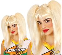 FIESTAS GUIRCA | Blonde Wig with Ponytails (One Size) - Fancy Dress Accessory f