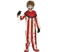 FIESTAS GUIRCA Striped Bloody Clown Fancy Dress Halloween Costume Age 7-9 Years