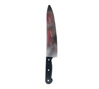 FIESTAS GUIRCA - Bloody PVC Kitchen Knife 35 cm - Costume Accessory - Cosplay for Halloween - Theme(s):