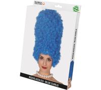 FIESTAS GUIRCA | Blue Curly Wig (15.7 in) - Fancy Dress Accessory for Themed Pa