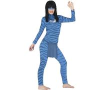 FIESTAS GUIRCA Blue Feline Cat Fancy Dress Costume Adult Women Size 10-12