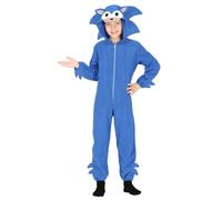 FIESTAS GUIRCA Blue Hedgehog Boys Fancy Dress Costume - Hedgehog Jumpsuit - Animals Pyjamas Onesie Kids Fancy Dress Costumes Boys 7-9 years