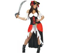 Fiestas Guirca Buccaneer Pirate Lady Halloween Ladies Fancy Dress Costume 10-12
