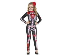 FIESTAS GUIRCA | Catrina Fancy Dress Costume for Children - Jumpsuit - Day