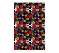 FIESTAS GUIRCA | Catrina Multicolour Tablecloth (53.9x107.9 in) - Table Decoration for Halloween Parties and Mexican Festivities - Ideal for Spooky Celebrations - Multicolour