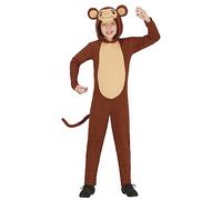 FIESTAS GUIRCA Cheeky Monkey Fancy Dress for Boys or Girls - Monkey Jumpsuit Animals Pyjamas Onesie - Kids Fancy Dress Costumes Boys & Girls 7-9 years