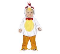 FIESTAS GUIRCA Chicken Fancy Dress Costume for Baby Boy or Girl - Yellow and White Chick Onesie with Hood - Age 12-18 Months