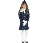 Fancy Dress Child Stewardess Fiestas Guirca Blue 3-4 Years