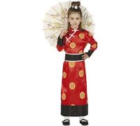 Childs Girls Oriental Fancy Dress Costume Japan Geisha Girl Chinese Outfit fg