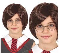 FIESTAS GUIRCA | Child Magician Wig (One Size) - Fancy Dress Accessory for Magic and Wizardry Students - Ideal for Halloween, Carnival and Themed Parties - All Users - Brown