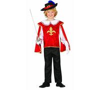 FIESTAS GUIRCA Child Red Musketeer Fancy Dress Costume 5-6 Years