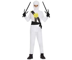 FIESTAS GUIRCA Child White Ninja Warrior Costume - Karate Costume Child 3-4 Years