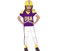 Fiestas Guirca Childrens/Kids American Football Costume Set / 7-9 Years Lilac/Wh