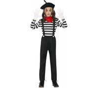 Fiestas Guirca Childrens/Kids Mime Costume Set5-6 Years White/Black FG1355