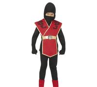 Fiestas Guirca Childrens/Kids Ninja Costume Set3-4 Years Red/Black FG1027