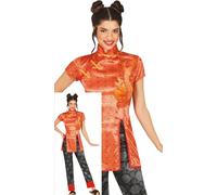 FIESTAS GUIRCA | Chinese Adult Costume Set for Women - Ideal for Themed