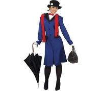 FIESTAS GUIRCA Classic Poppins Babysitter Costume for a Woman